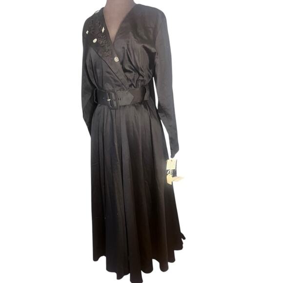 American Vintage Dresses & Skirts - Vtg Beaded Embroidered Maxi Skirt Belt Dress 8 NWT Western Ladylike Rockabilly